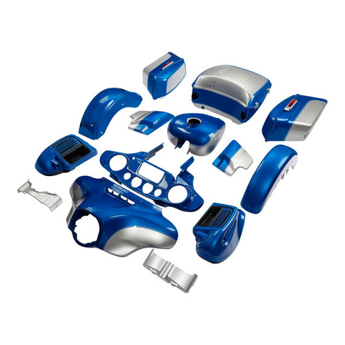 HR3 Electric Blue / Silver Fortune Complete Body Fairing Kit For Harley Ultra Limited FLHTK 14-23