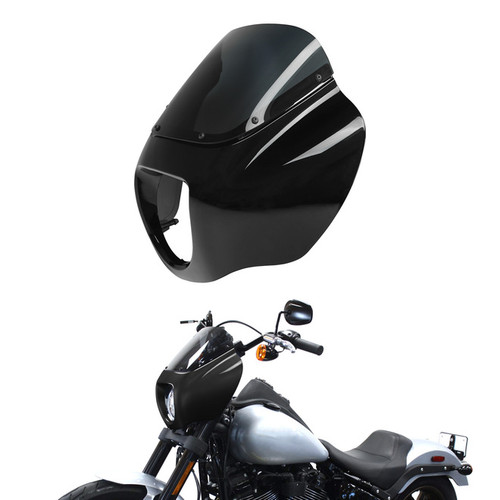 HR3 Vivid Black Headlight Fairing & Windshield Fit For Harley Softail FXBB FXLR 2018-later