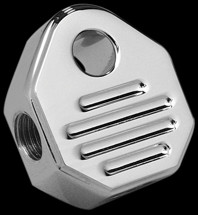 Custom Chrome Chrome Billet Brake Tee 1/8"NPT Fit For Harley Davidson Brake Line Tee Universal