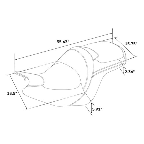 GS01-BK-H ONE-PIECE 2 UP SEAT FIT 2018-2021 GOLDWING