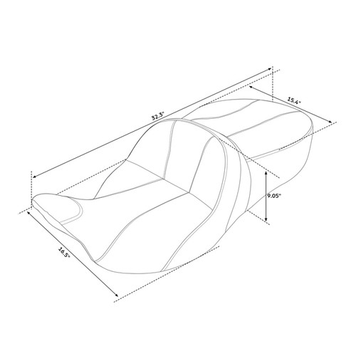 BAGGER COMB ONE-PIECE 2-UP SEAT 09-13 FL