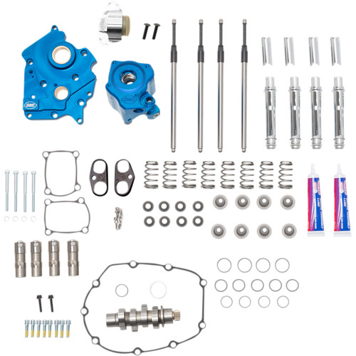 S&S Cycle #310-1082C - Cam Chest Kit - Oil Cooled - Chain Drive - 550 Cam - Chrome Pushrod Tubes - M8