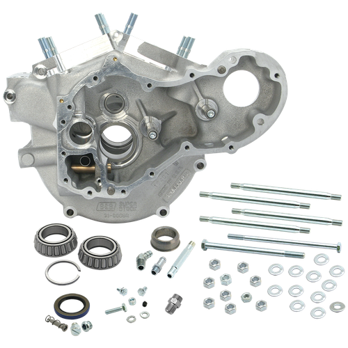 S&S Cycle #31-0013 - Crankcase, Assembly, 3-5/8" Bore, bt, 2B Generator, Packaged, Natural, 1965-'69