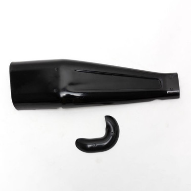 S&S Cycle #551-0671 - Heat Shield, Rear, 2 into 2, Hooligan, Fiberglass, 1991-2007 xl