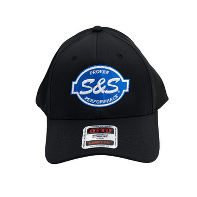 S&S Cycle #510-1276 - Hat, Baseball, S&S Logo, Embroidered, Snapback, One Size Fits All, Black