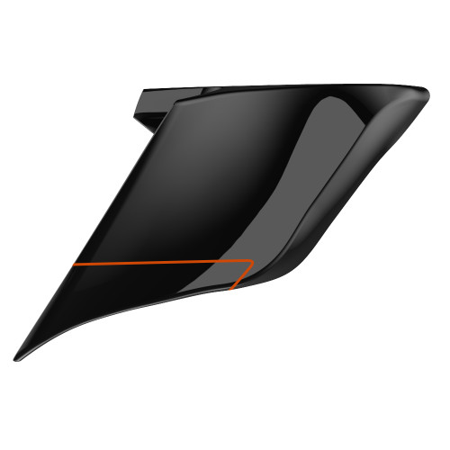 ABS CVO Style Stretched Side Cover for 2014-2023 Harley Davidson Touring — Black Hole