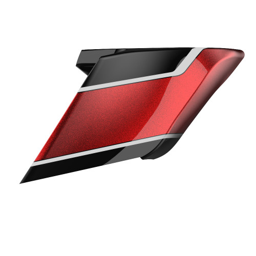 ABS CVO Style Stretched Side Cover for 2014-2023 Harley Davidson Touring — Sunset Orange and Sunset Black