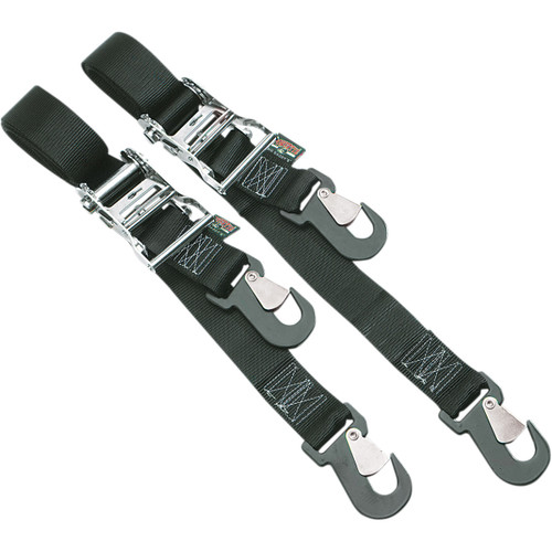 Powertye MFG. #32570 - Big Daddy Tie-Downs - 2" - 2 Snap-hook Ends - Black