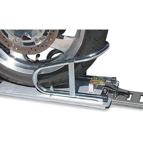 Pingel #WC65EF - Wheel Chock - Series E-Track - Floor Mount - Removable - Chrome - 6-1/2"