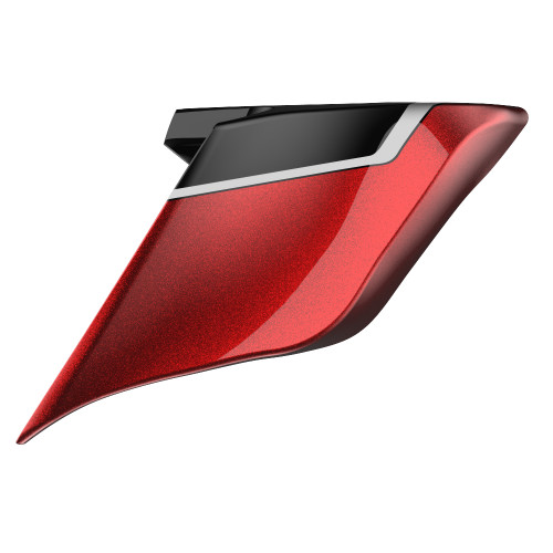 ABS Stretched Side Cover Panel for 2014-2023 Harley Davidson Touring — Sunset Orange and Sunset Black