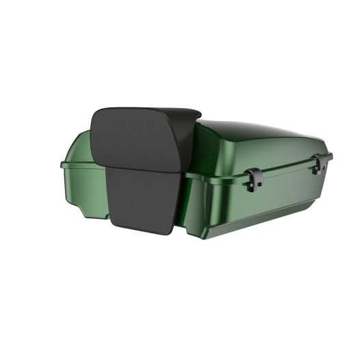 Advanblack Chopped Rear Tour Trunk Pack For '97-'26 Harley Touring / Softail — Kinetic Green