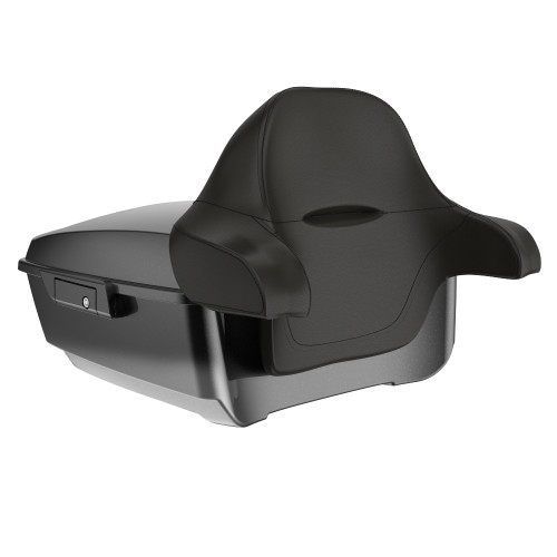 Advanblack King Rear Tour Trunk Pack For '97-'26 Harley Touring / Softail — Raven Fade