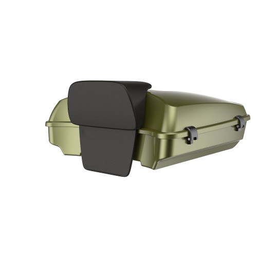 Advanblack Razor Rear Tour Trunk Pack For '97-'26 Harley Touring / Softail — Mineral Green Metallic