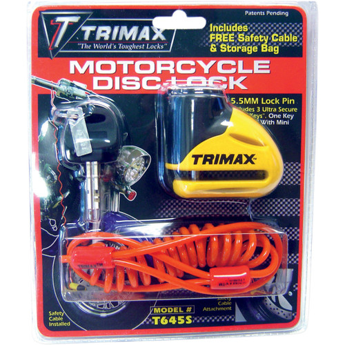 Trimax #T645S - Disc Lock - Yellow - 5.5 mm