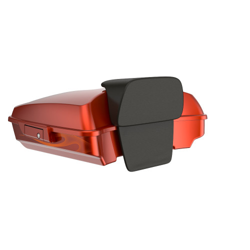 Advanblack Razor Rear Tour Trunk Pack For '97-'26 Harley Touring / Softail — Whiskey Firestorm