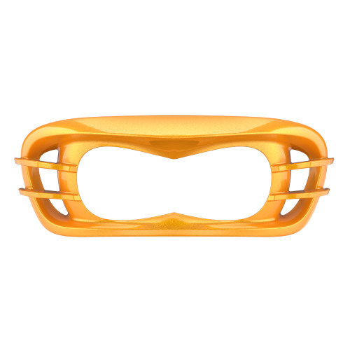 Color Matched Headlight Bezel For 2015-2023 Harley Road Glide — Chrome Yellow Pearl