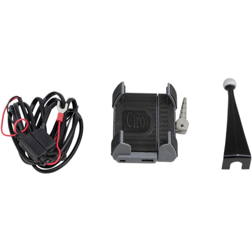 Ciro #50216 - Phone Holder w/Charger - Fairing Mount - FLH