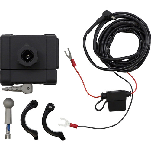 Ciro #50215 - Phone Holder w/Charger - 1-1/4" Handlebar Mount - Black