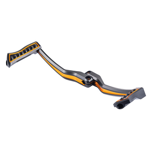 Advanblack Vengeance Heel Toe Shift Peg Levers For Harley Tourings & Softail — Black / Gold