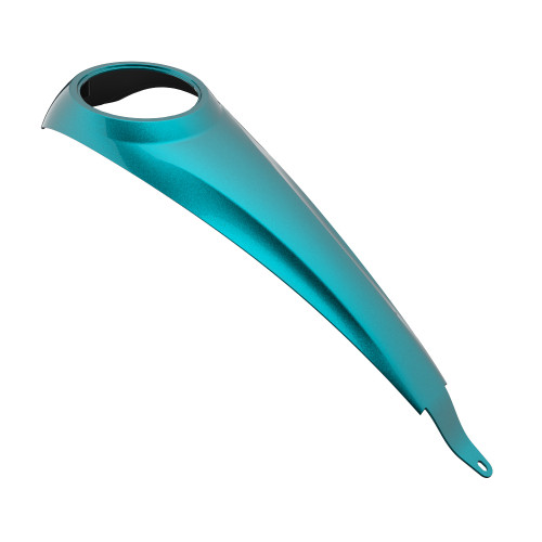Advanblack Color Matched Tank Dash Console for '23.5-Later Harley Touring models — Teal Thunder & Vivid Black