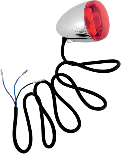 Turn Signal - Chrome/Red