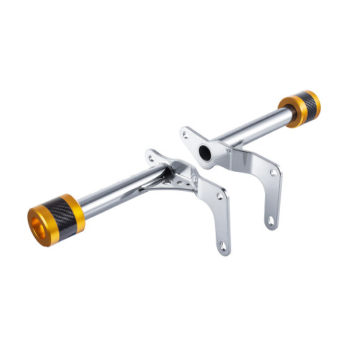 Chrome ProTek Performance Rear Crash Bar with Sliders for Harley M8 Softail — Chrome