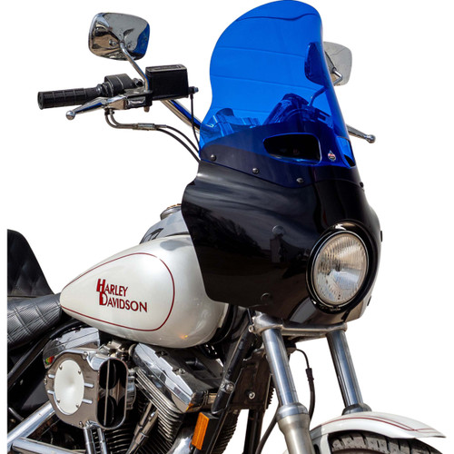 Klock Werks #KWW-06-0623 - Windshield - Road Warrior Fairing - 15" - Blue