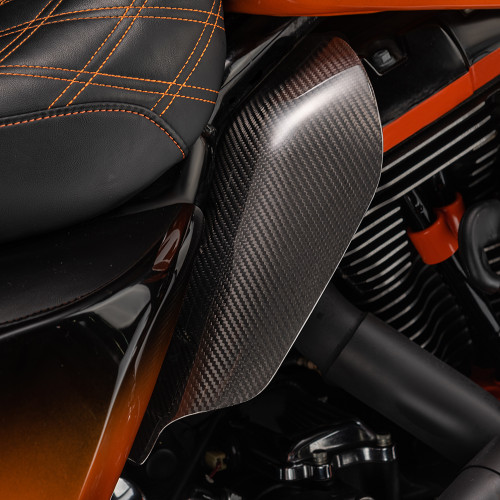 Carbon Fiber MID-FRAME AIR DEFLECTORS HEAT SHIELD FOR '09-'25 HARLEY DAVIDSON TOURING