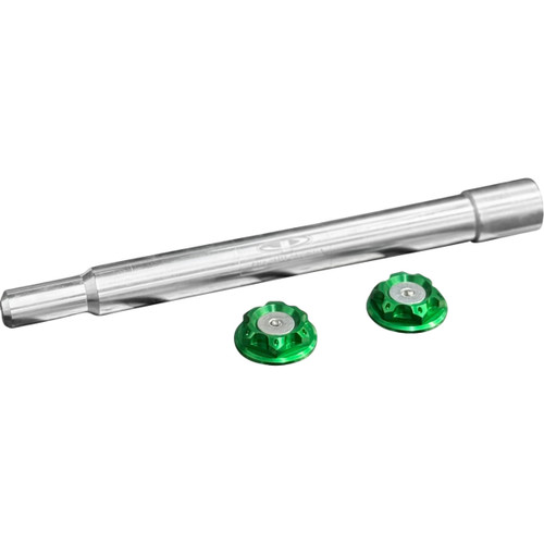 Paul Yaffe Bagger Nation #PYO:YAXLE-07-HT-GN - Y-Axle with Turret Style Axle Cover Kit - Custom - Front - Green - 1"