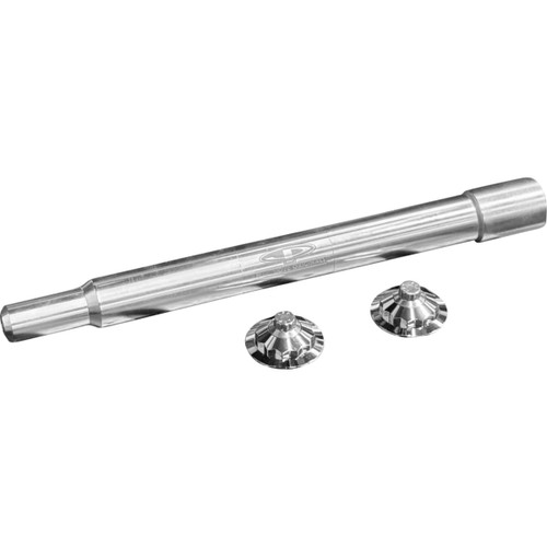 Paul Yaffe Bagger Nation #PYO:YAXLE-07-TP-CP - Y-Axle with 12 Point Style Axle Cover Kit - Custom - Front - Chrome - 1"