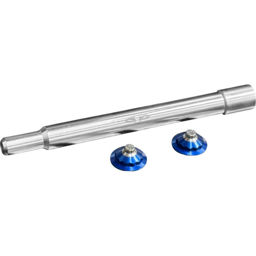 Paul Yaffe Bagger Nation #PYO:YAXLE-08-TP-BE - Y-Axle with 12 Point Style Axle Cover Kit - Custom - Front - Blue - 25 mm