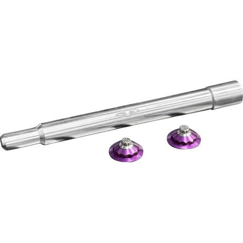 Paul Yaffe Bagger Nation #PYO:YAXLE-08-TP-PR - Y-Axle with 12 Point Style Axle Cover Kit - Custom - Front - Purple - 25 mm