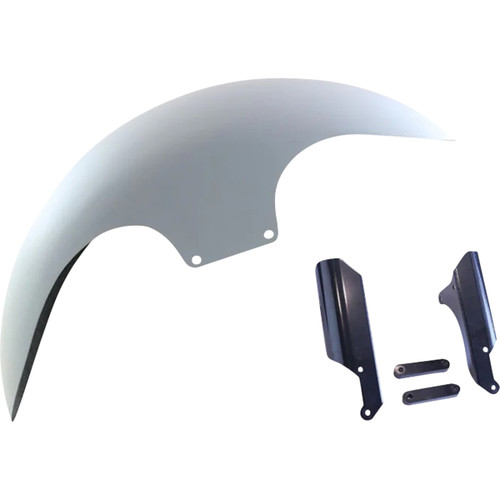 Paul Yaffe Bagger Nation #PYO:CAFE-21-18LR-B-C - Cafe Front Fender - 21" Wheel - Black Inverted Fork Adapter - HD Softail '18-'26