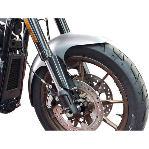 Paul Yaffe Bagger Nation #PYO:CAFE-21-18LR-B-C - Cafe Front Fender - 21" Wheel - Black Inverted Fork Adapter - HD Softail '18-'26