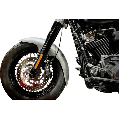 Paul Yaffe Bagger Nation #PYO:CAFE-OEM-M8ST-S - Cafe Front Fender - OEM 19" Wheel - With Satin Finish Fork Adapters - HD
