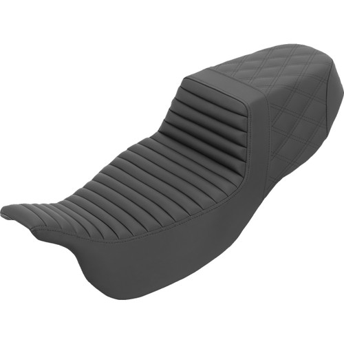 Saddlemen #815-07E-176 - Step-Up Seat - Extended Reach - Front Tuck-n-Roll/Rear Lattice Stitch - FLRT/FLTRT '15-'25