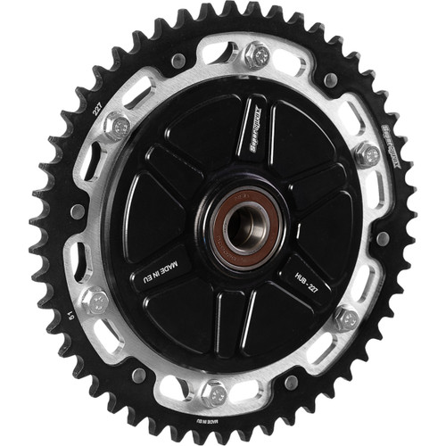 Supersprox #RST-227:51-SLV - Stealth Rear Sprocket - With Cush Hub - 51 Tooth - Black/Silver - FLH/FLT
