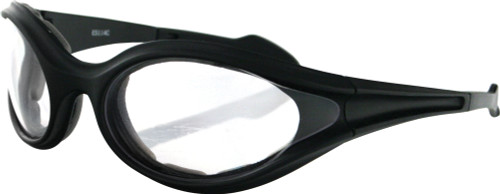 Bobster #ES114C - Foamerz Sunglasses Black W/Clear Lens