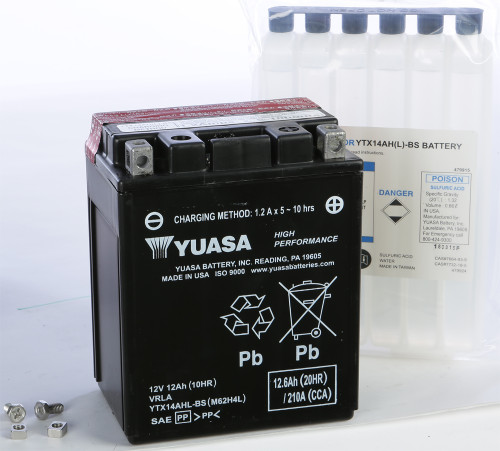 Yuasa #YUAM62H4L - Battery Ytx14ahl-bs Maintenance Free