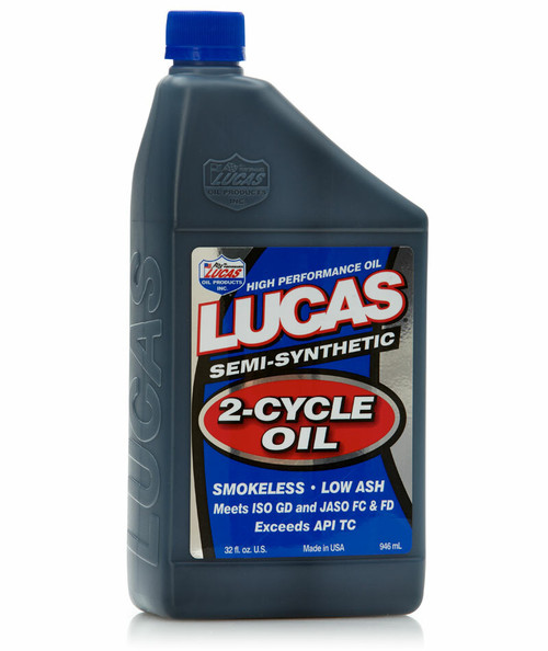 Lucas #10110 - Semi-synthetic OIL 2T 1 QT (6/Case Sold EA)