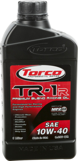 Torco #A141040CE - Tr-1r Premium Blend Racing OIL 10w40 1L