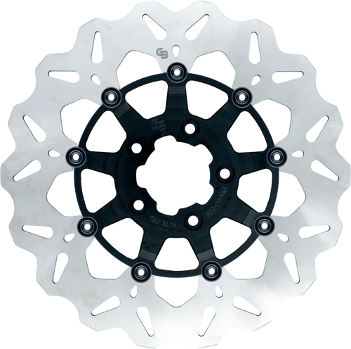 Gbrakes #GBDU003 - Rotor 11.8" Floating Wave FR Black