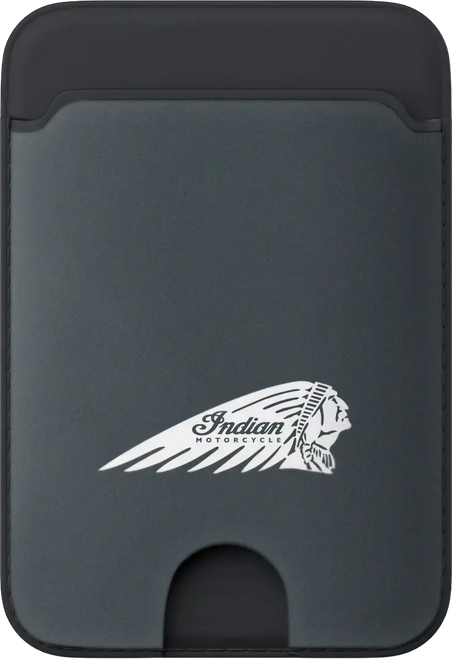 SP Connect #50821 - Indian Card Wallet W/Headdress Gray W/Logo