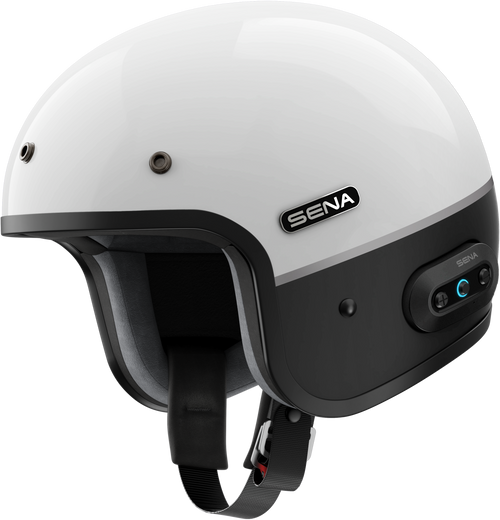 Sena #SURGE-GWMB0XL3 - Surge Open Face Helmet W/Mesh Glossy White/Matte Black XL