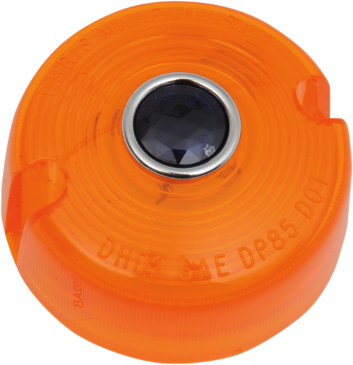 Turn Signal Lens - 86-99 FX/XL - Amber with Blue Dot