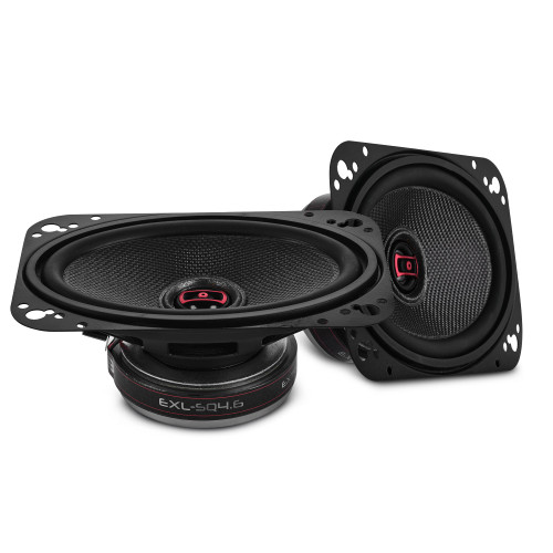 DS18 EXL-SQ4.6 - EXL 4x6” 2-Way Coaxial Speaker with Fiber Glass Cone | 60W RMS 3-Ohm