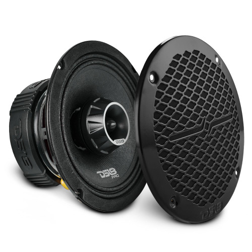 DS18 PRO-ZT6 - PRO-ZT 6.5" Coaxial Mid-Range Loudspeaker with Water-Resistant Cone Built-in Bullet Tweeter and Grill | 225W RMS 4-Ohm