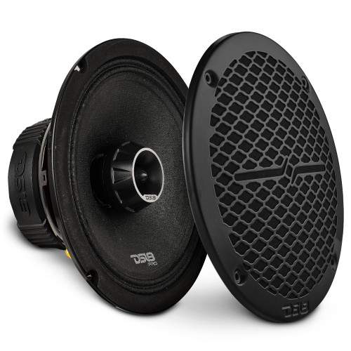 DS18 PRO-ZT8 - PRO-ZT 8" Coaxial Mid-Range Loudspeaker with Water-Resistant Cone Built-in Bullet Tweeter and Grill | 275W RMS 4-Ohm