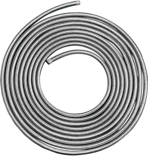 Braided Oil/Fuel Line - Stainless Steel - 3/8" - 3