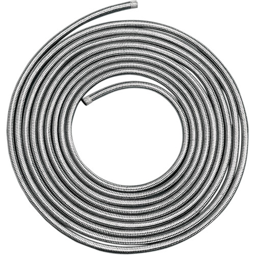 Drag Specialties - Braided Oil/Fuel Hose - Stainless Steel - 1/4" x 6'